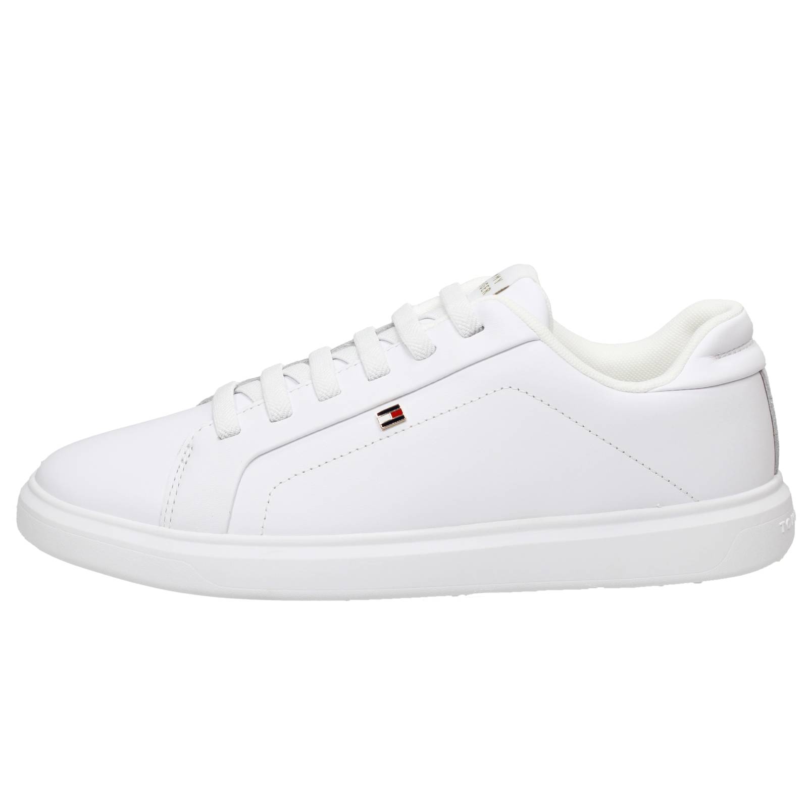 TOMMY HILFIGER Icon Court - Low Leather Sneakers Woman white Photo 3