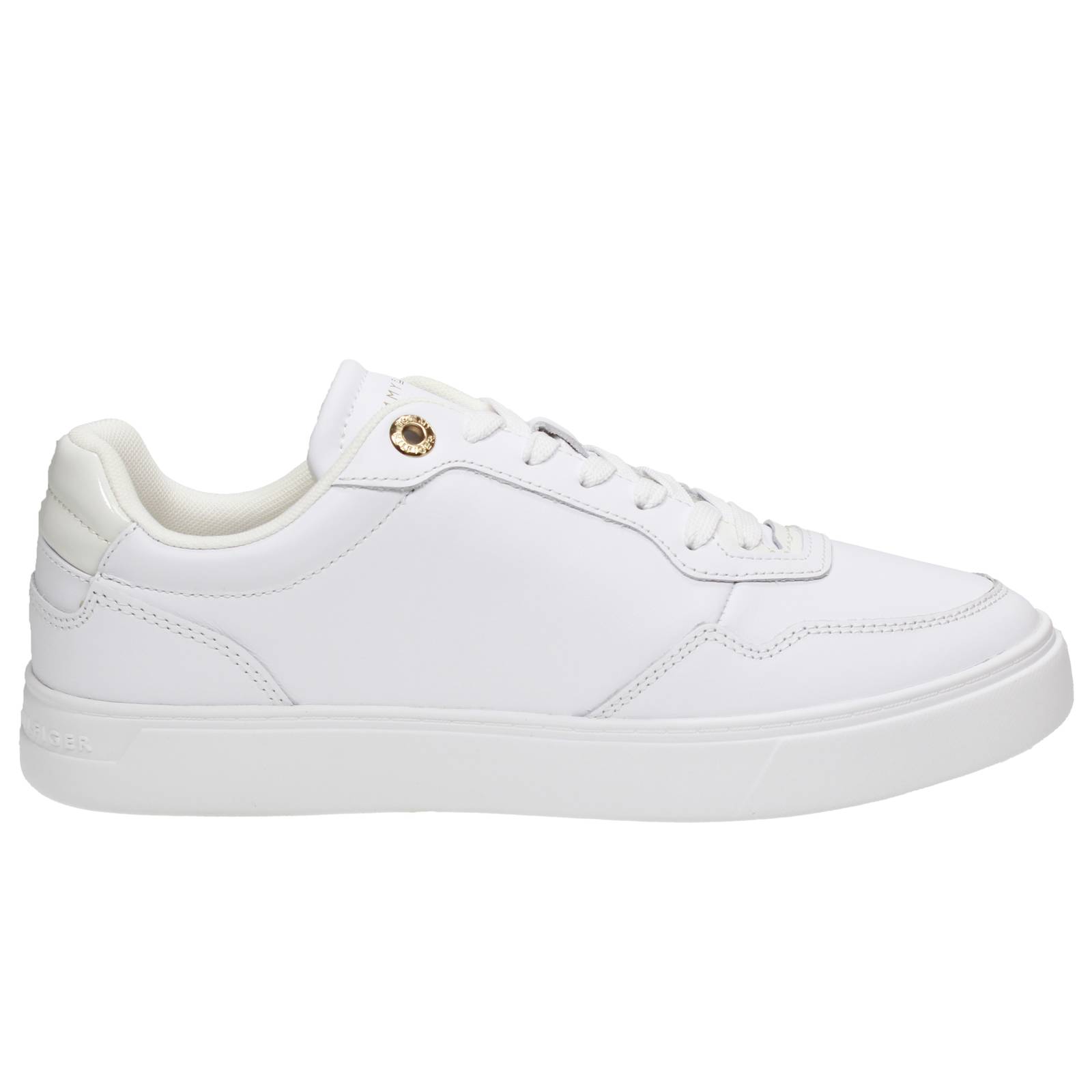 TOMMY HILFIGER Low Leather Sneakers Woman white Photo 2