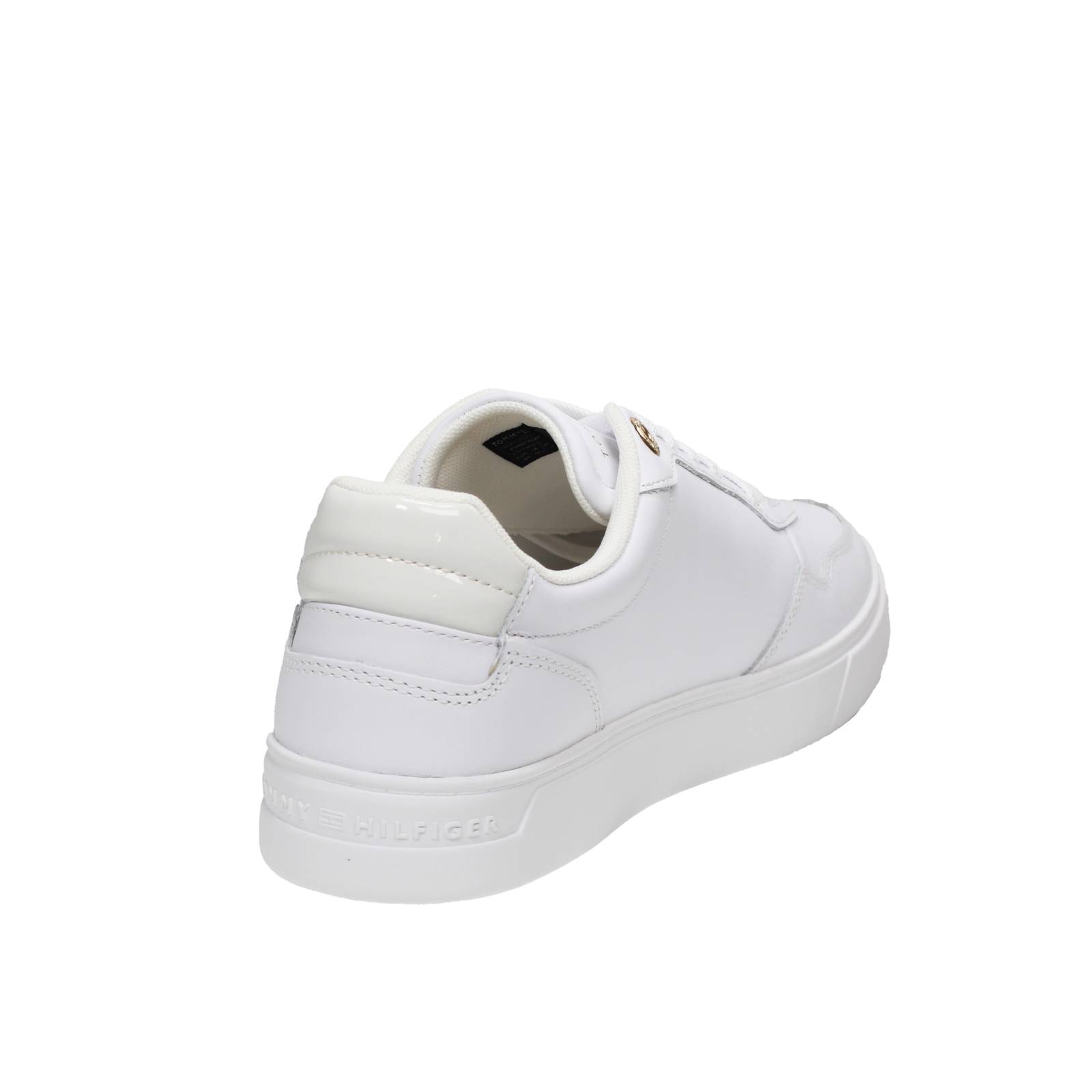TOMMY HILFIGER Low Leather Sneakers Woman white Photo 4