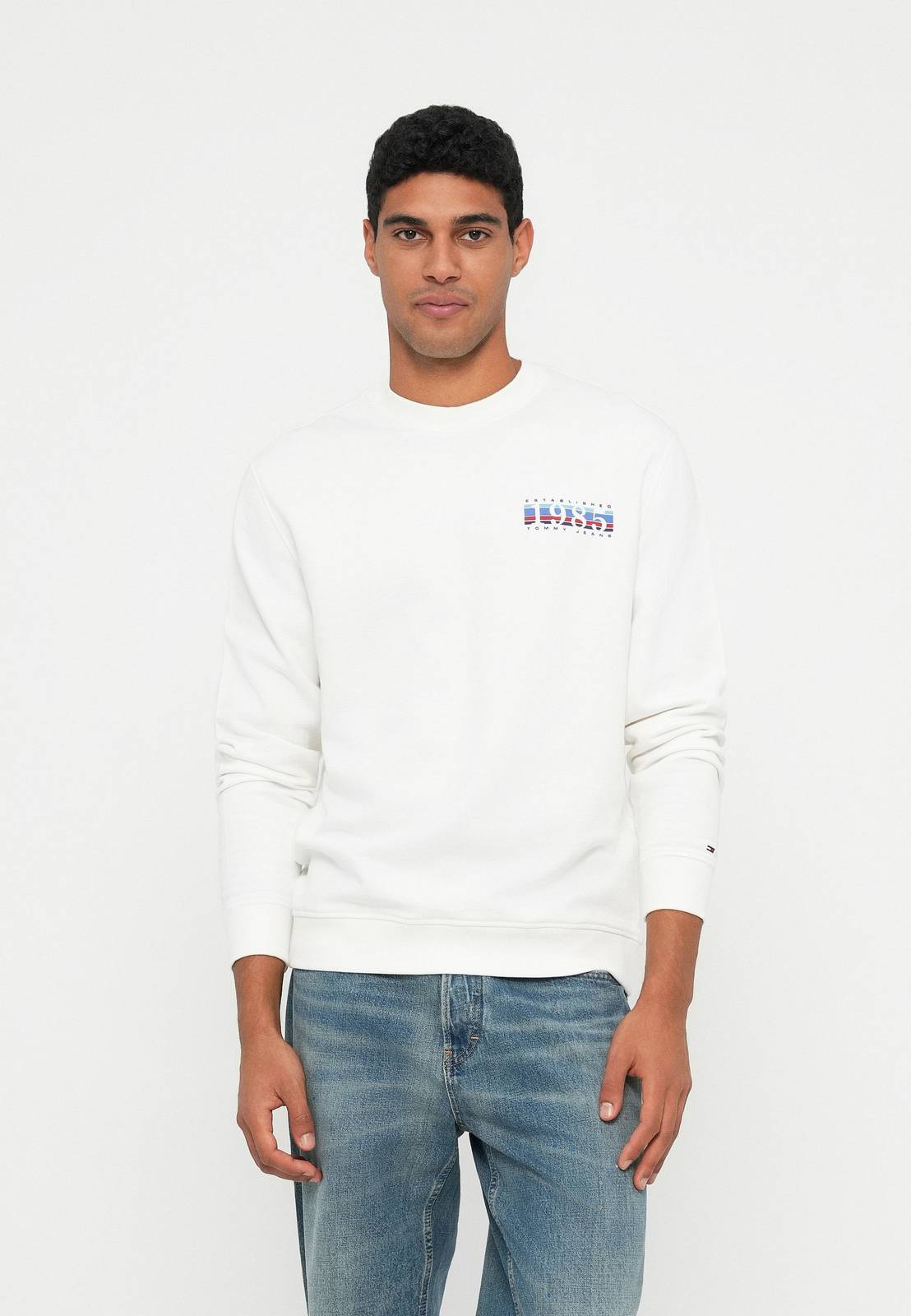 TOMMY HILFIGER reg entry dna play crew sweatshirt Man white Photo 2