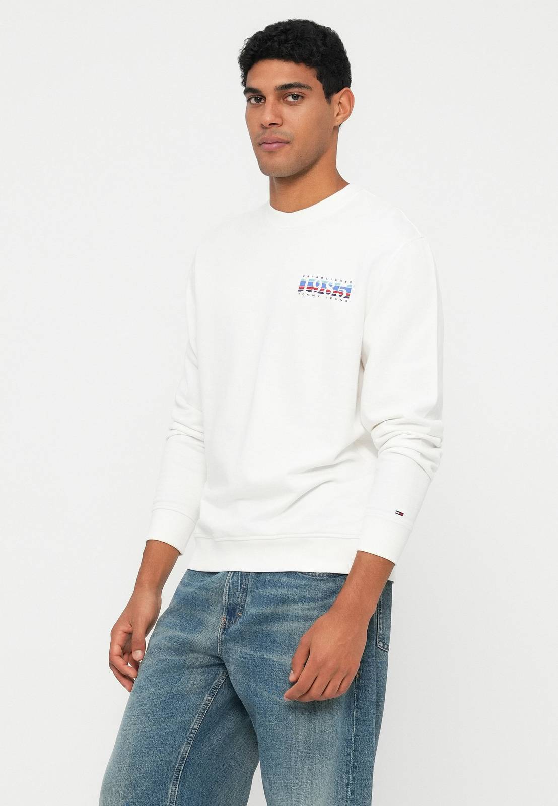 TOMMY HILFIGER reg entry dna play crew sweatshirt Man white Photo 3
