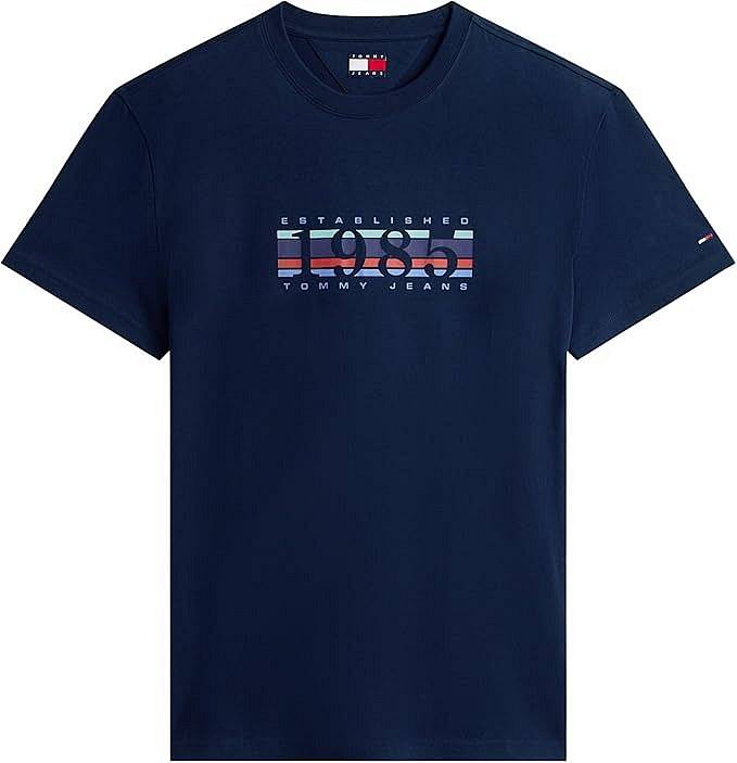 TOMMY HILFIGER Tee SS Reg 1985 DNA-Diagramm Herren blau
