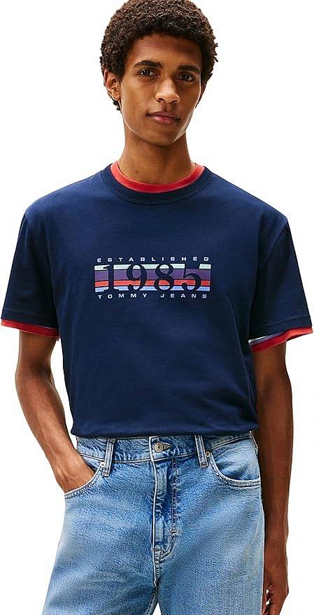 TOMMY HILFIGER Tee SS Reg 1985 DNA Graph Man blue Photo 2