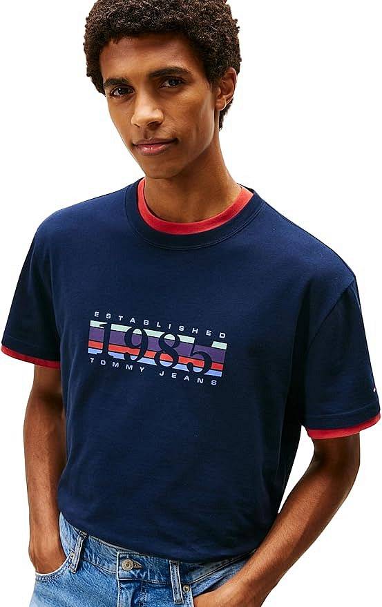 TOMMY HILFIGER Tee SS Reg 1985 DNA Graph Man blue Photo 3