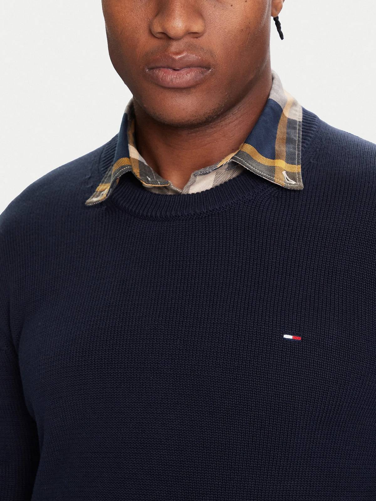TOMMY HILFIGER Sweater slim ess Man blue Photo 3