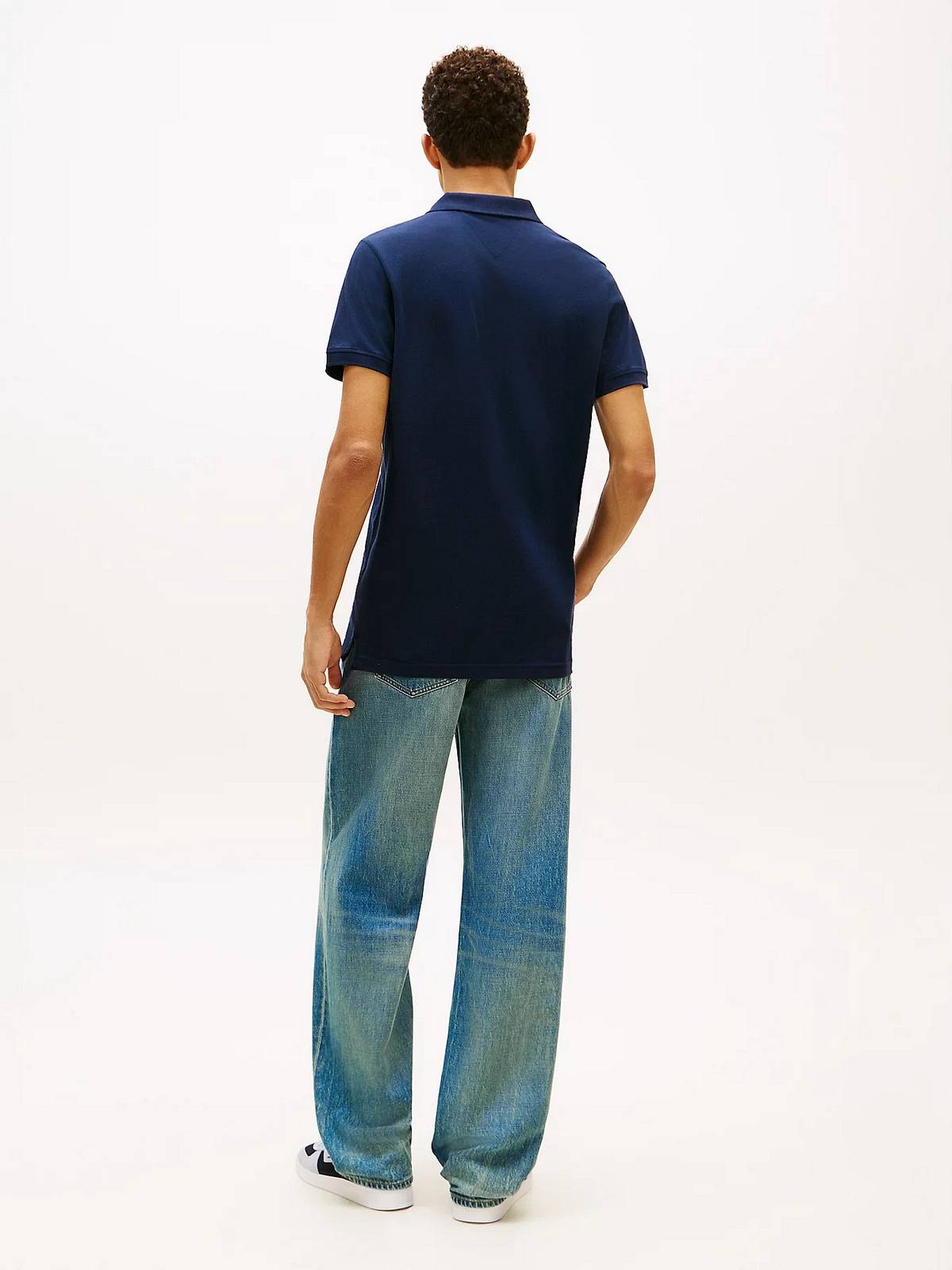 TOMMY HILFIGER Polo slim placket Man blue Photo 5