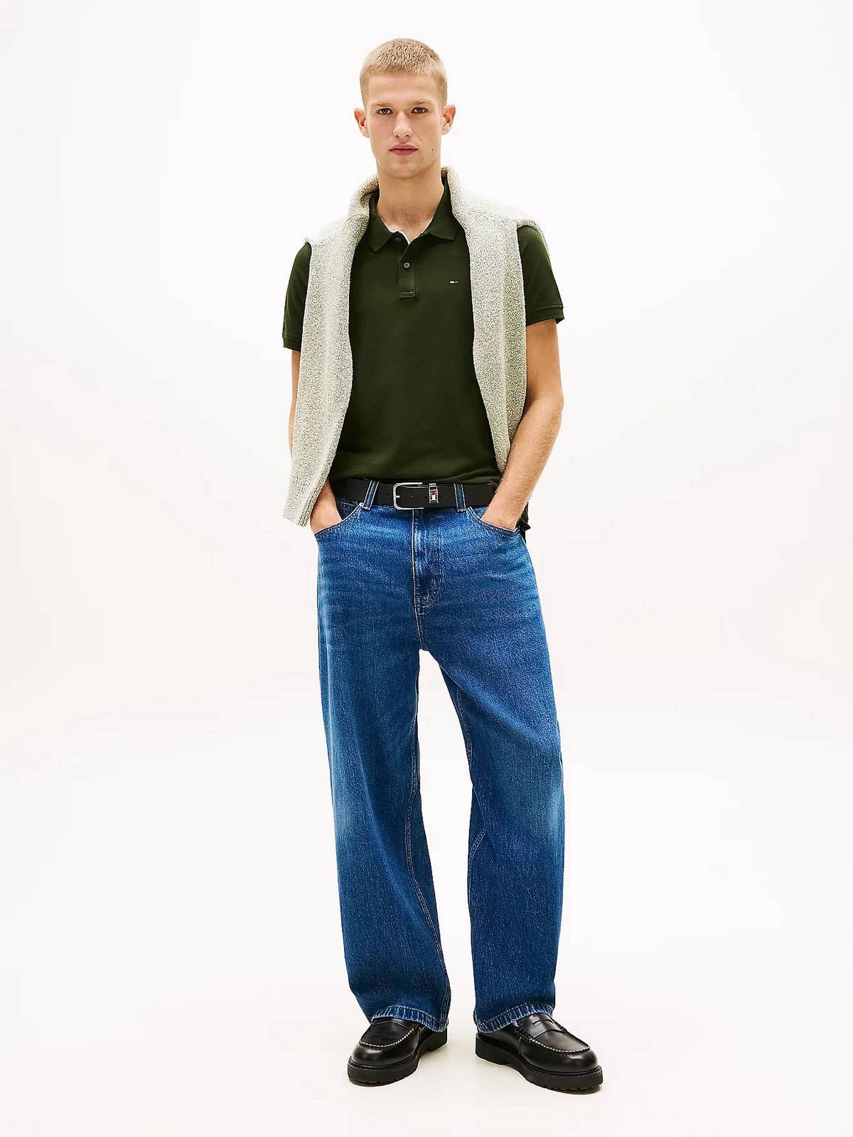 TOMMY HILFIGER Polo slim placket Man green Photo 4