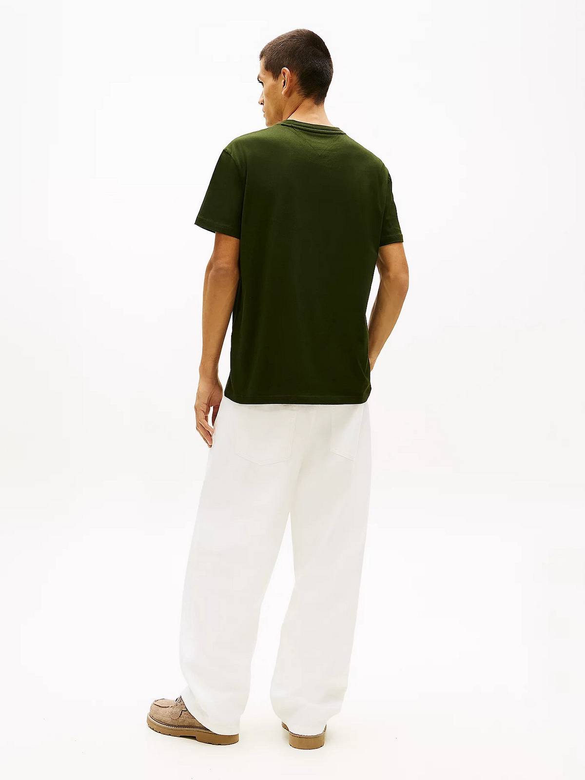 TOMMY HILFIGER Tee reg signature stripe Man green Photo 5
