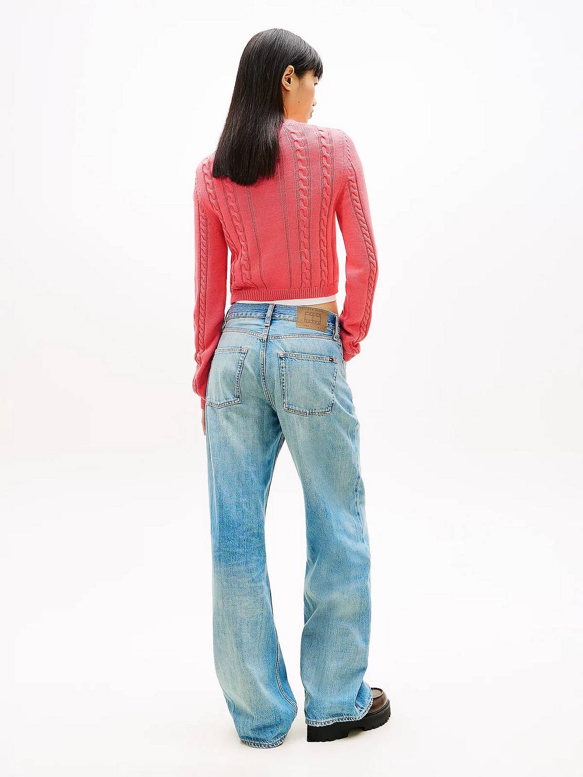 TOMMY HILFIGER Sweater cable script Woman pink Photo 5