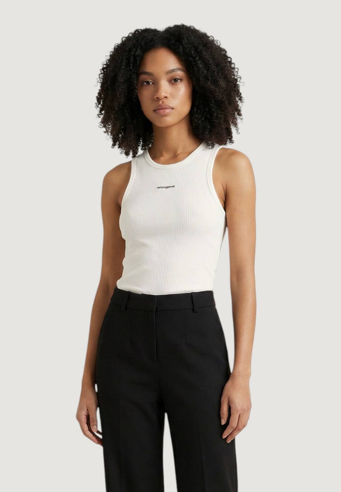 TOMMY HILFIGER Tank slim script laber Damen weiß