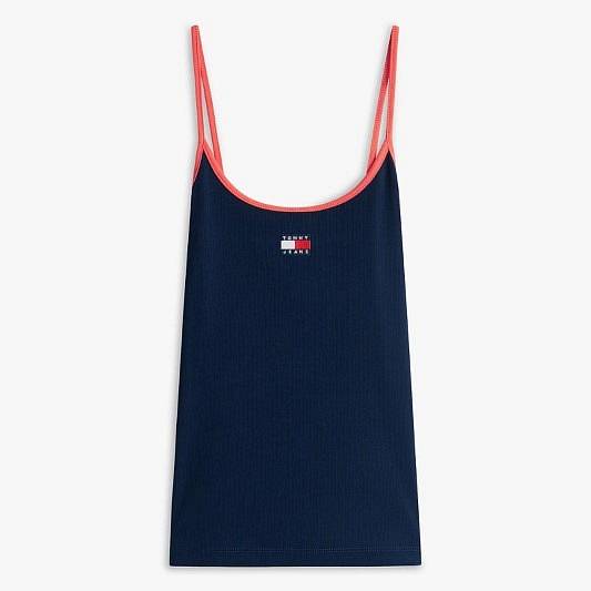 TOMMY HILFIGER Schlankes Träger-Top mit Abzeichen Damen blau