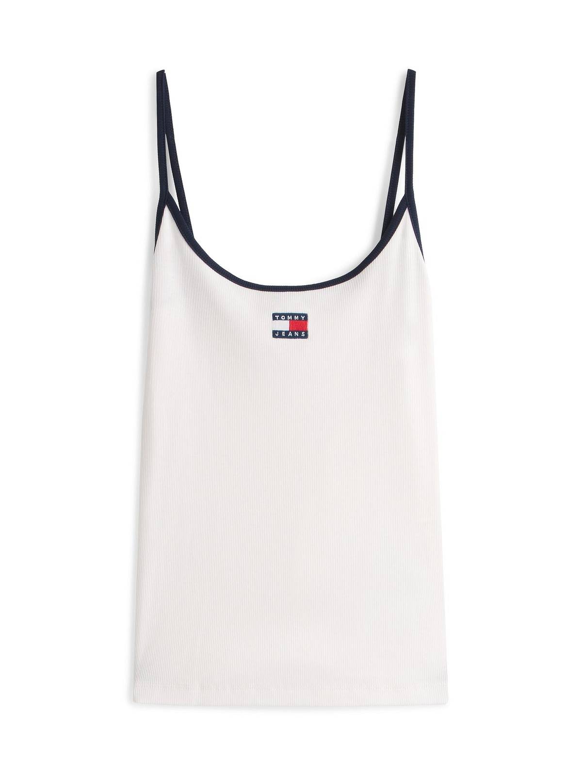 TOMMY HILFIGER Schlankes Träger-Top mit Abzeichen Damen weiß