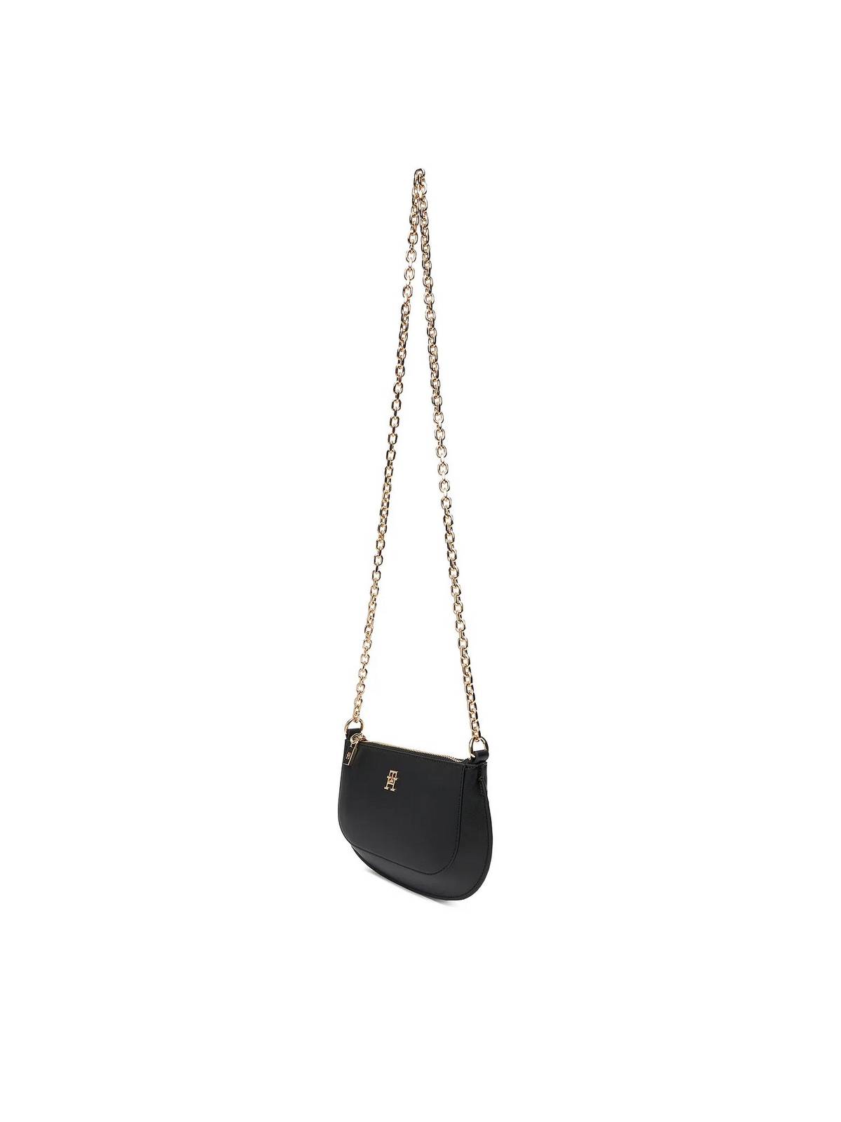 TOMMY HILFIGER TH Glam mini chain crossover Woman black Photo 3