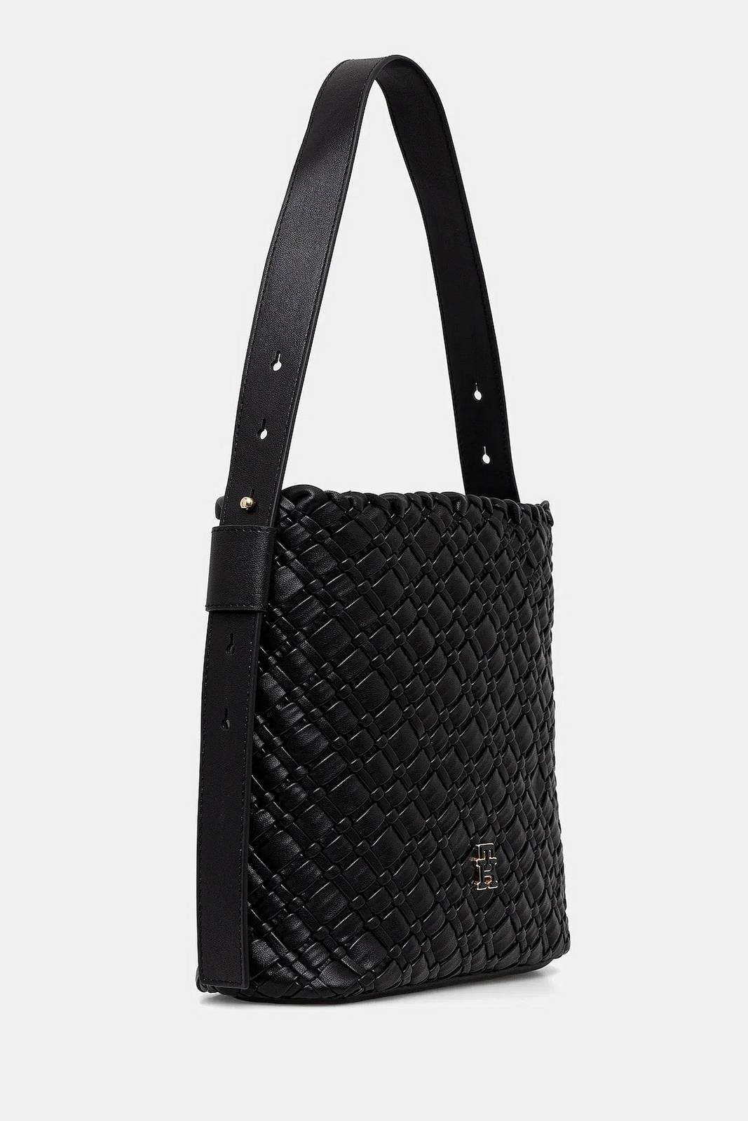 TOMMY HILFIGER TH Braided shoulder bag Woman black Photo 4