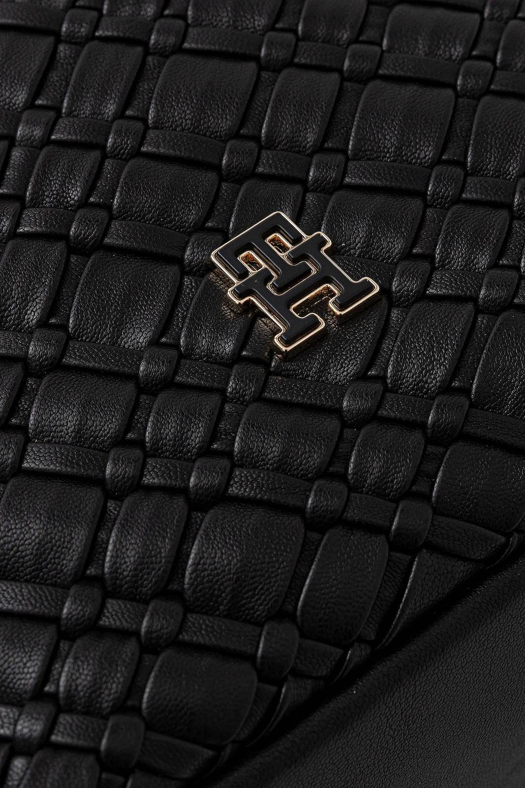 TOMMY HILFIGER TH Braided shoulder bag Woman black Photo 3