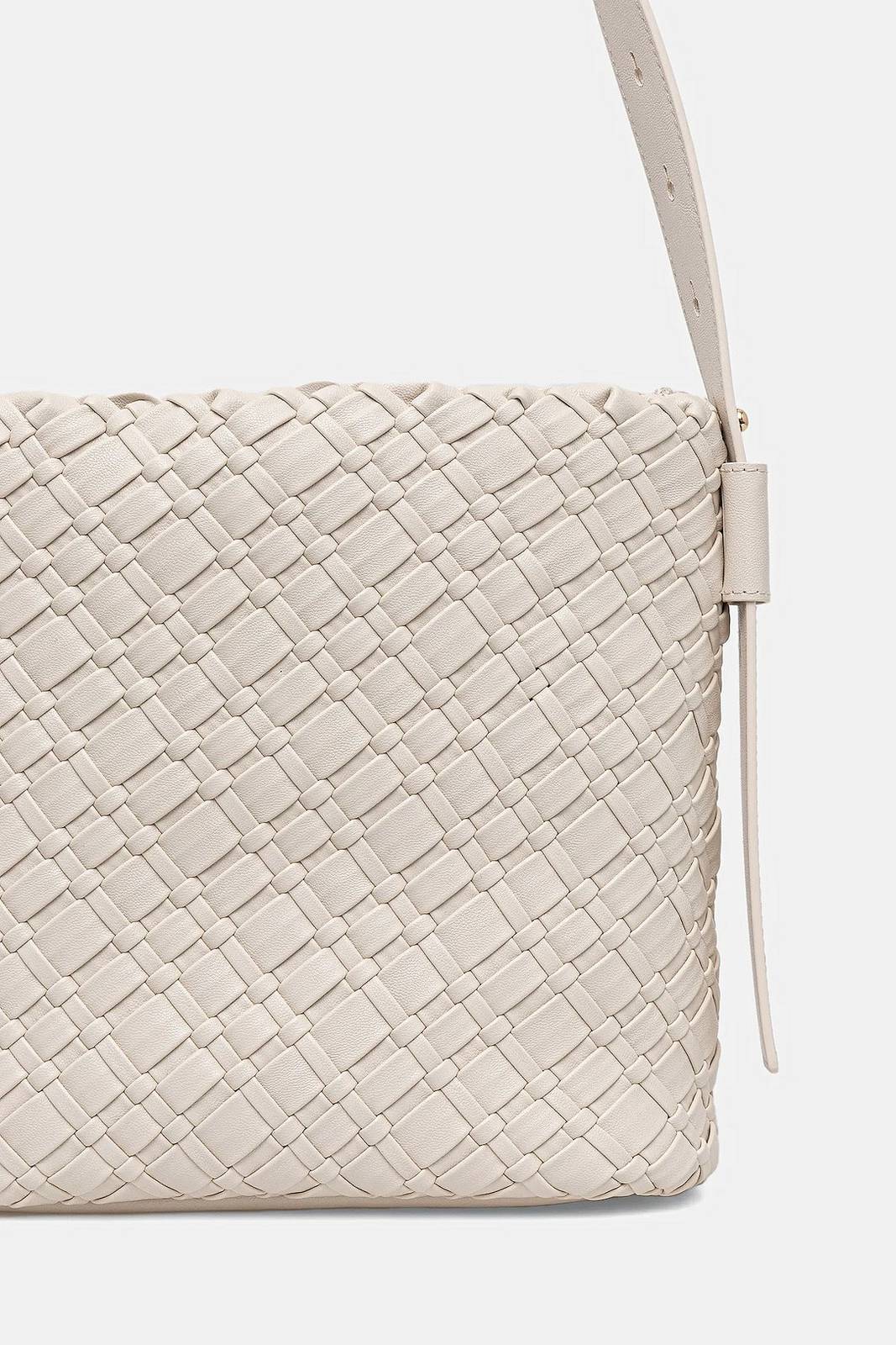 TOMMY HILFIGER TH Braided shoulder bag Woman white Photo 2