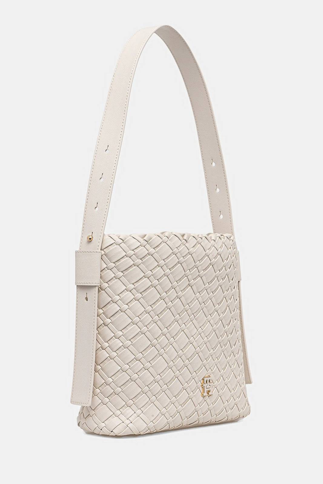 TOMMY HILFIGER TH Braided shoulder bag Woman white Photo 3
