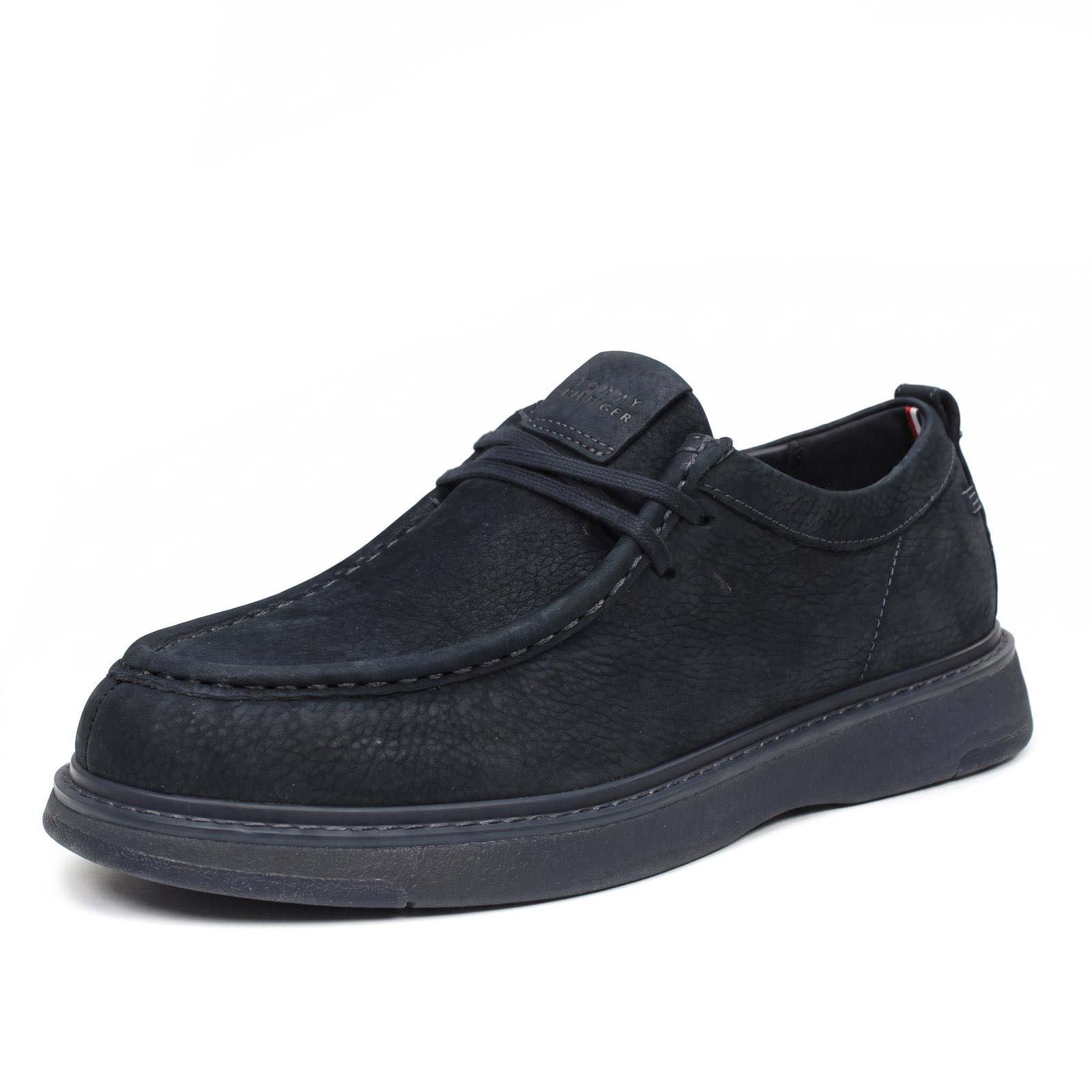 TOMMY HILFIGER Mocassins à lacets en cuir Homme bleu