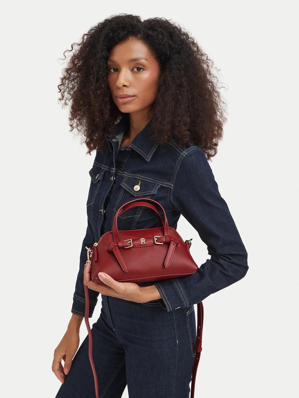 TOMMY HILFIGER TH Buckle Mini-Tasche Damen rot Foto 2