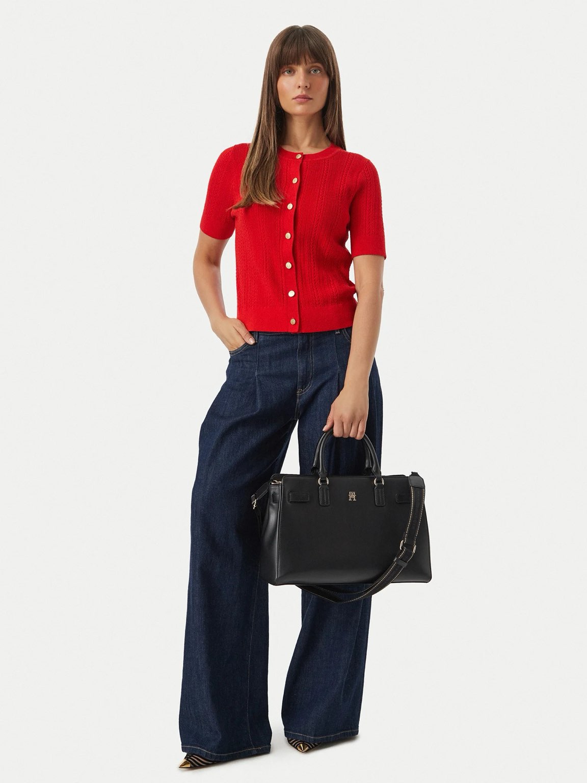 TOMMY HILFIGER TH Joy Satchel-Tasche Damen schwarz Foto 2