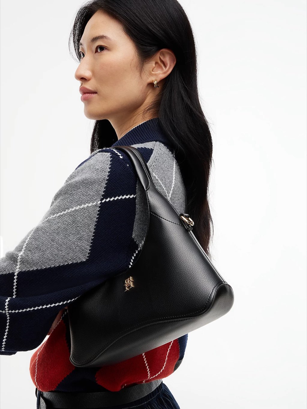 TOMMY HILFIGER TH Mini-Hobo-Tasche Damen schwarz Foto 2