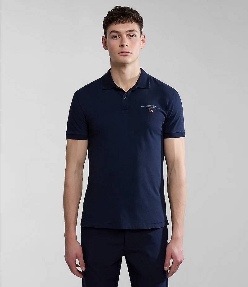 NAPAPIJRI Elbas - Polohemd mit kurzen Ärmeln Herren blau Foto 2