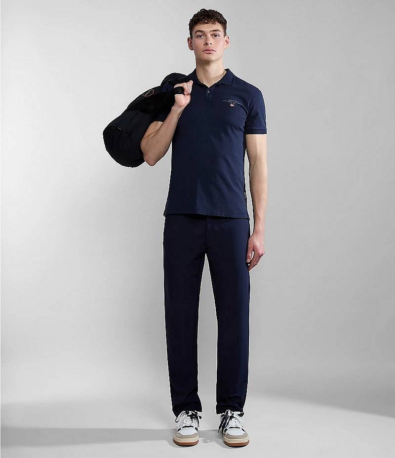 NAPAPIJRI Elbas - Polohemd mit kurzen Ärmeln Herren blau Foto 3