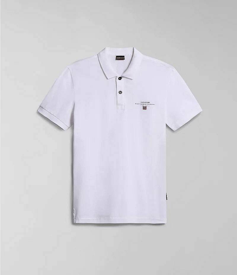 NAPAPIJRI Elbas - Short Sleeve Polo Shirt Man white