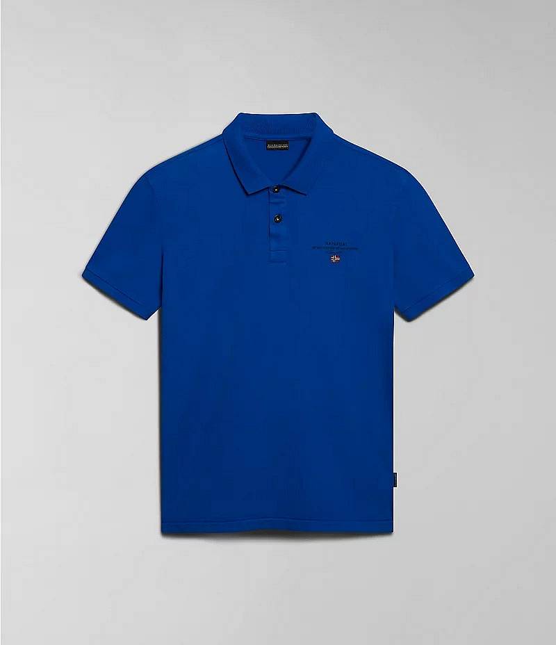 NAPAPIJRI Elbas - Short Sleeve Polo Shirt Man light blue