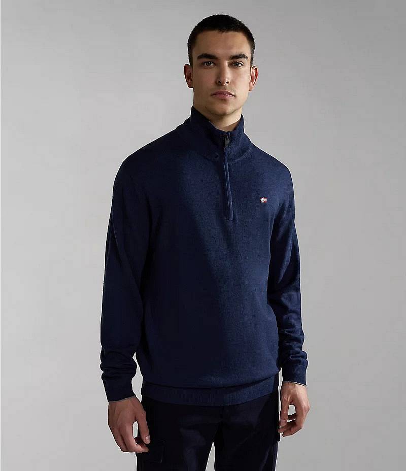NAPAPIJRI Damavand HZ 4 - Pullover mit halbem Reißverschluss Herren blau Foto 2