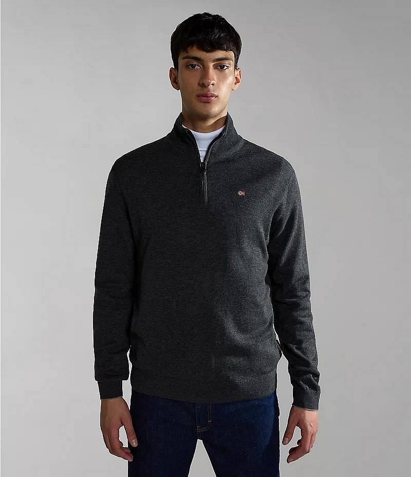 NAPAPIJRI Damavand HZ 4 - Sweater with Half Zip Man grey Photo 2