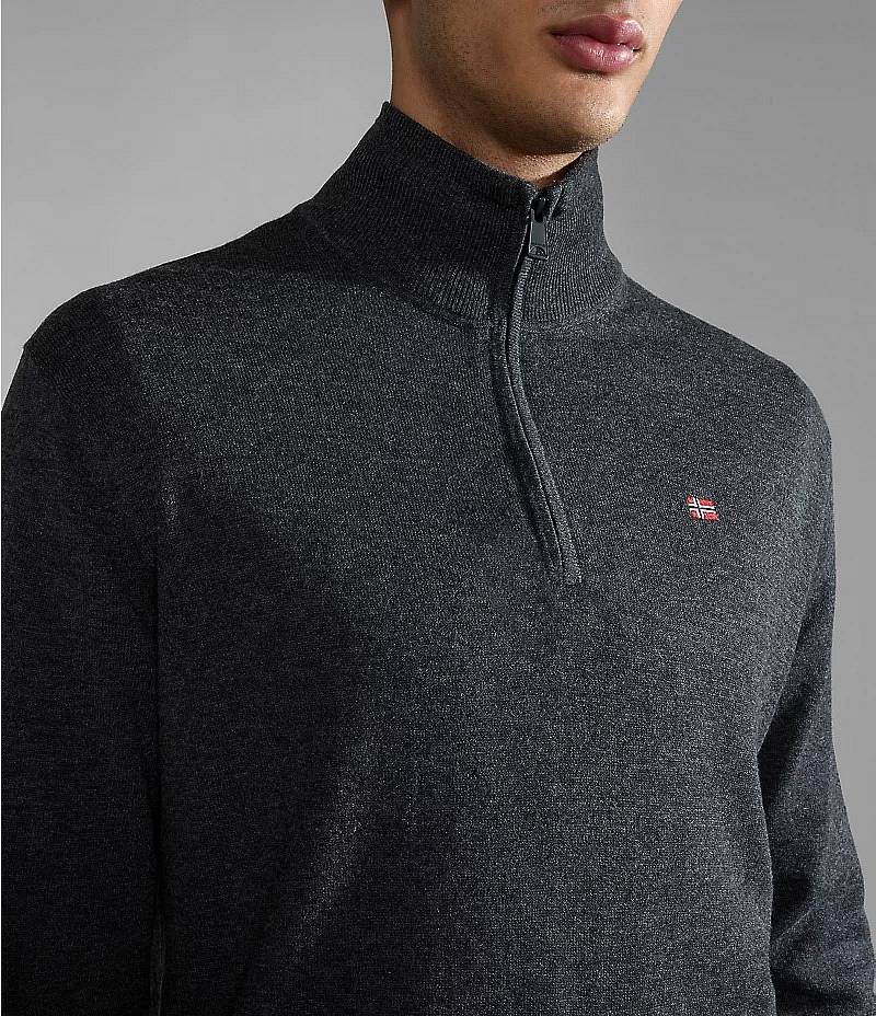 NAPAPIJRI Damavand HZ 4 - Sweater with Half Zip Man grey Photo 4