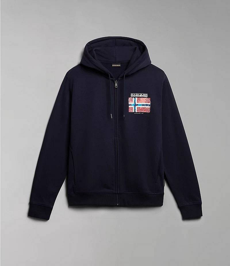NAPAPIJRI B-Guiro FZH - Kapuzenpulli mit Reißverschluss Herren blau