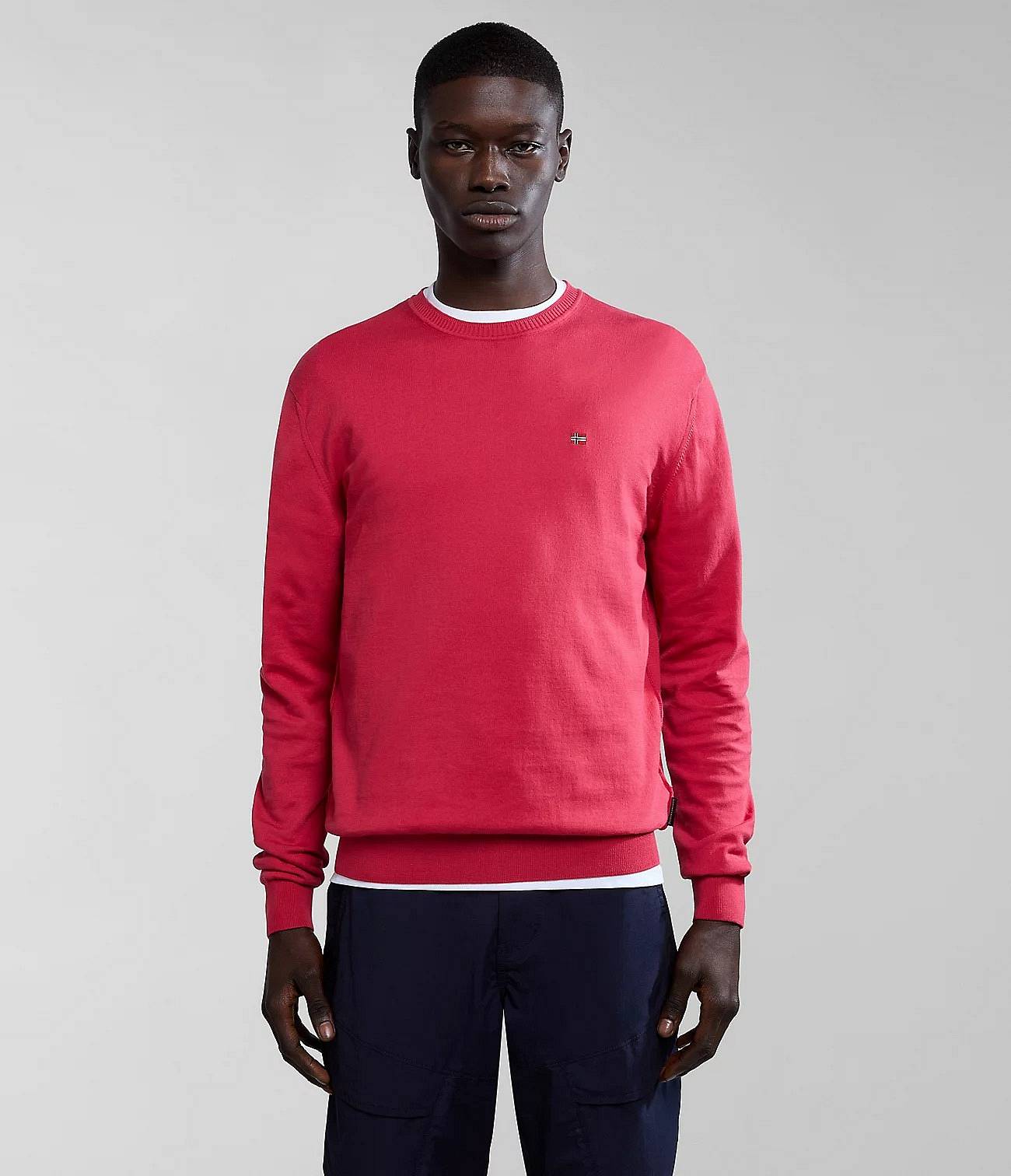 NAPAPIJRI Decatur - Maglia Girocollo Uomo rosso Foto 2