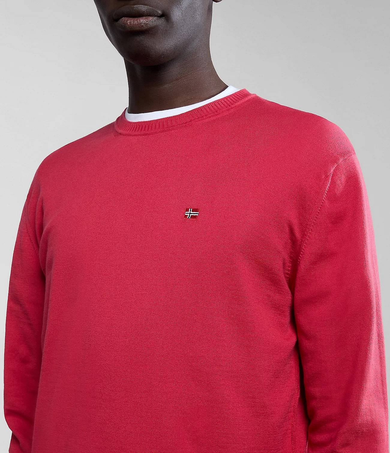 NAPAPIJRI Decatur - Maglia Girocollo Uomo rosso Foto 4
