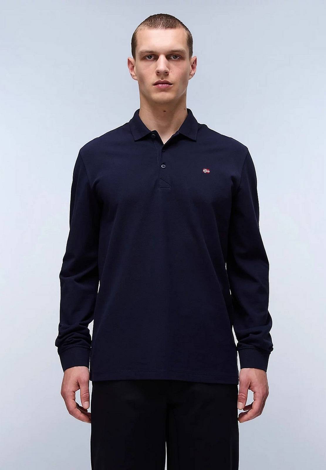 NAPAPIJRI Polo LS Ealis Herren blau