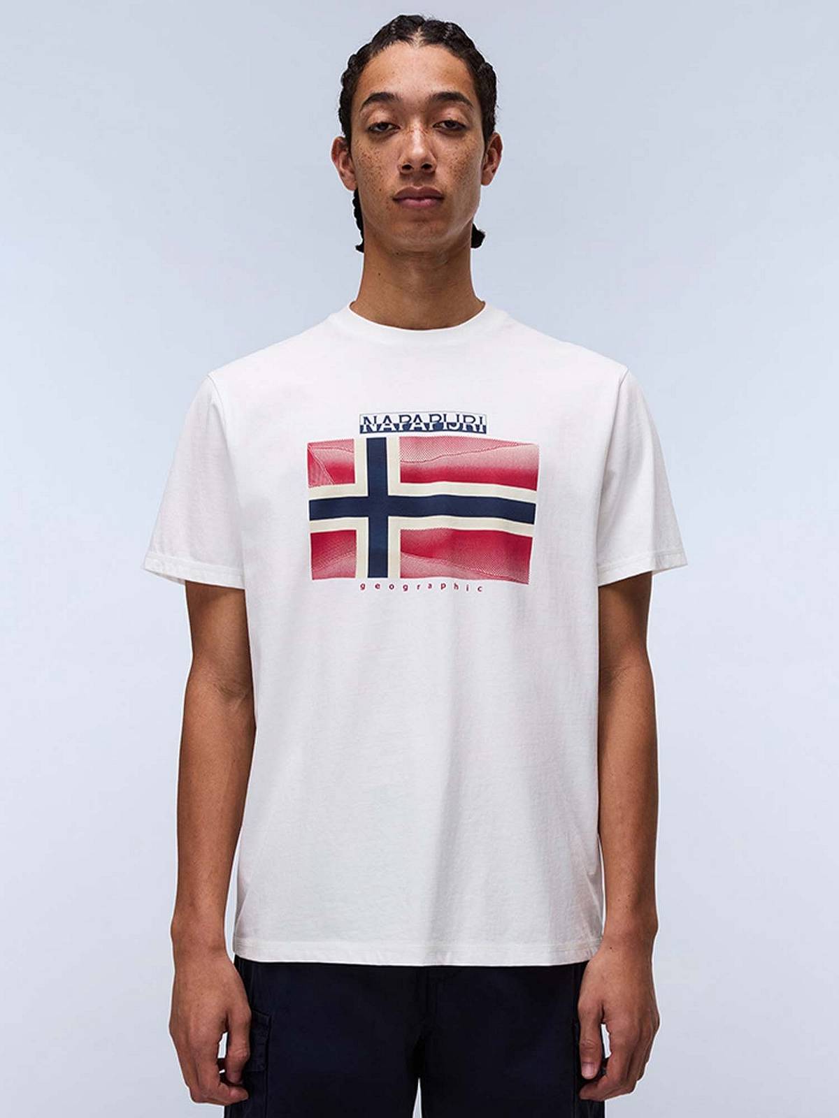 NAPAPIJRI Tee S-Lari Herren weiß