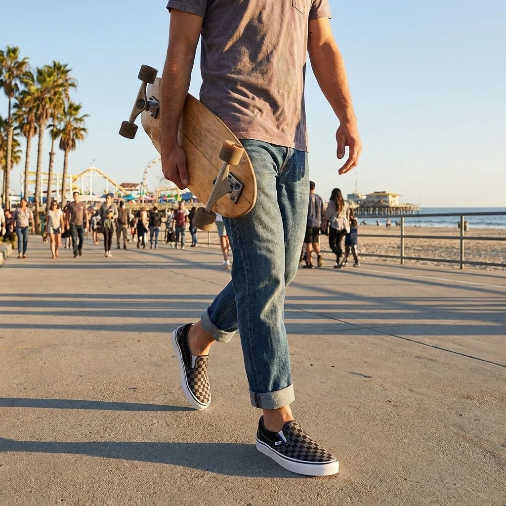 VANS Classic Slip On - Skate Sneakers Homme noir Photo 2