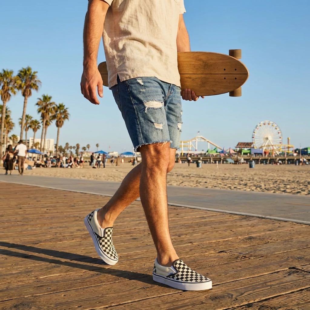 VANS Classic Slip On - Skate Sneakers Homme blanc Photo 2