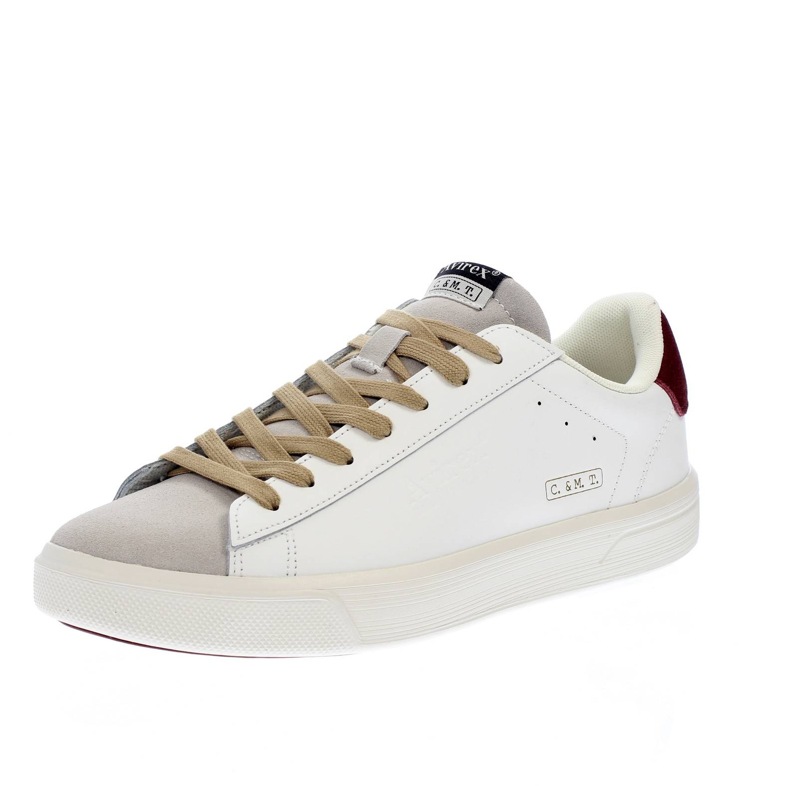 Avirex Mikel - Кроссовки из натуральной замши Bianco - Кроссовки Uomo Scarpe