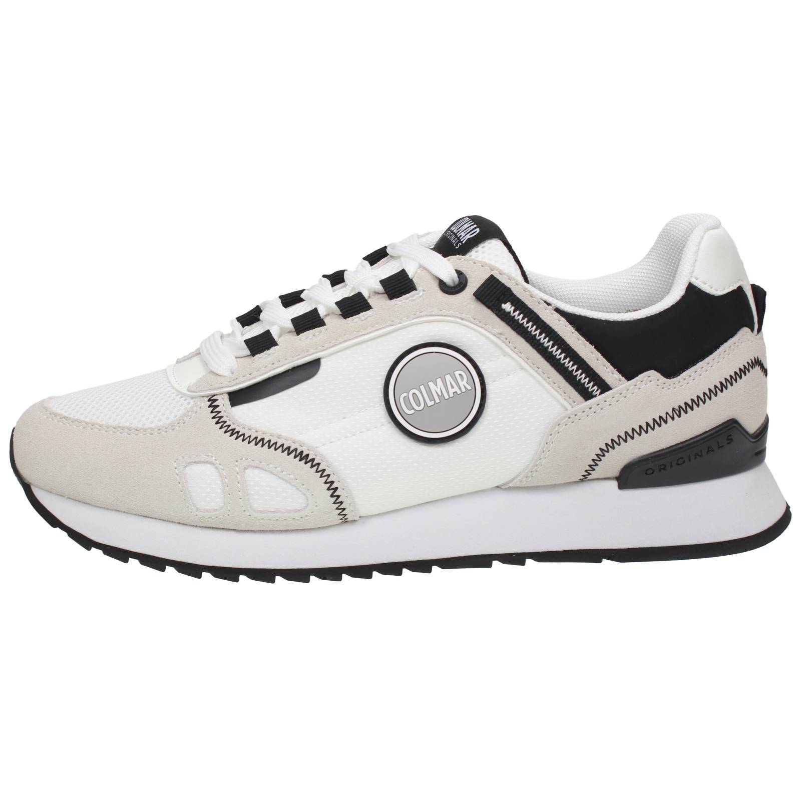COLMAR Travis Sport Bold - Niedrige Sneakers aus Wildleder Herren weiß Foto 3