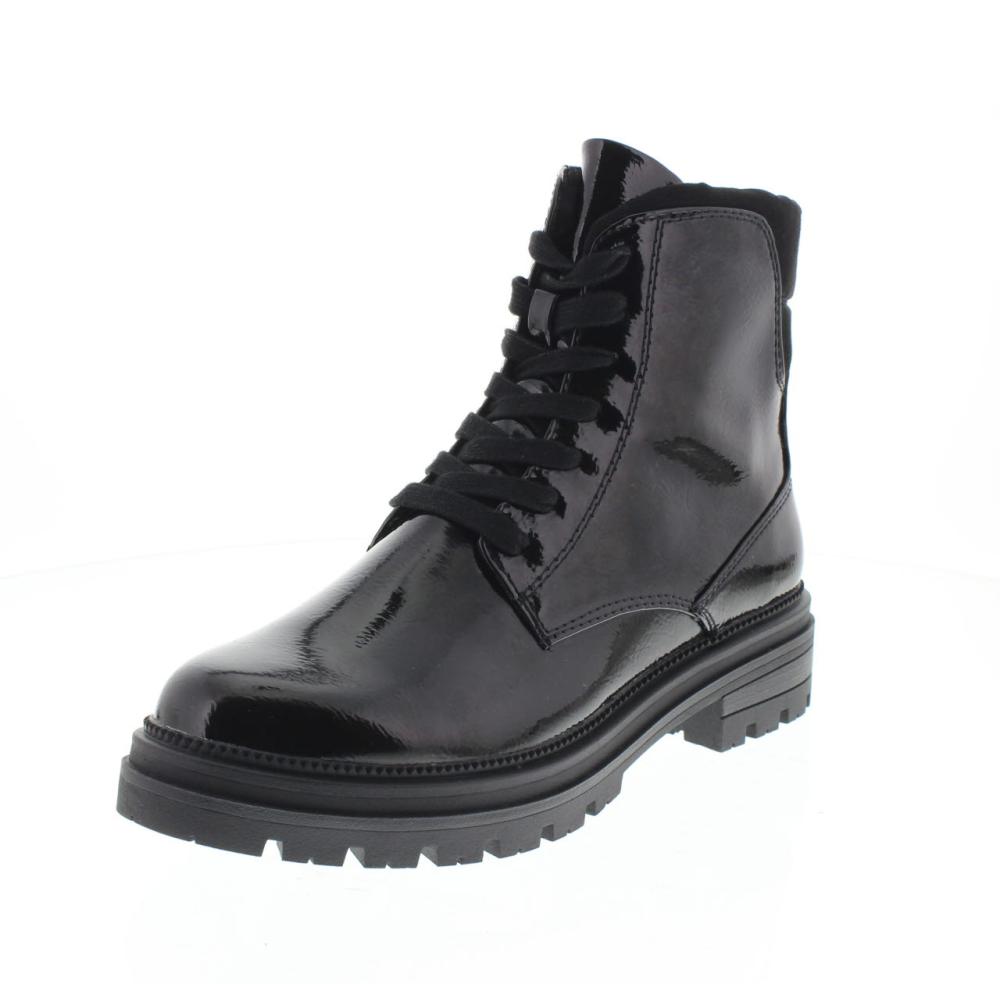 25221 Anfibio Vernice Nero 059 Black Comb Donna Scarpe Stivaletti
