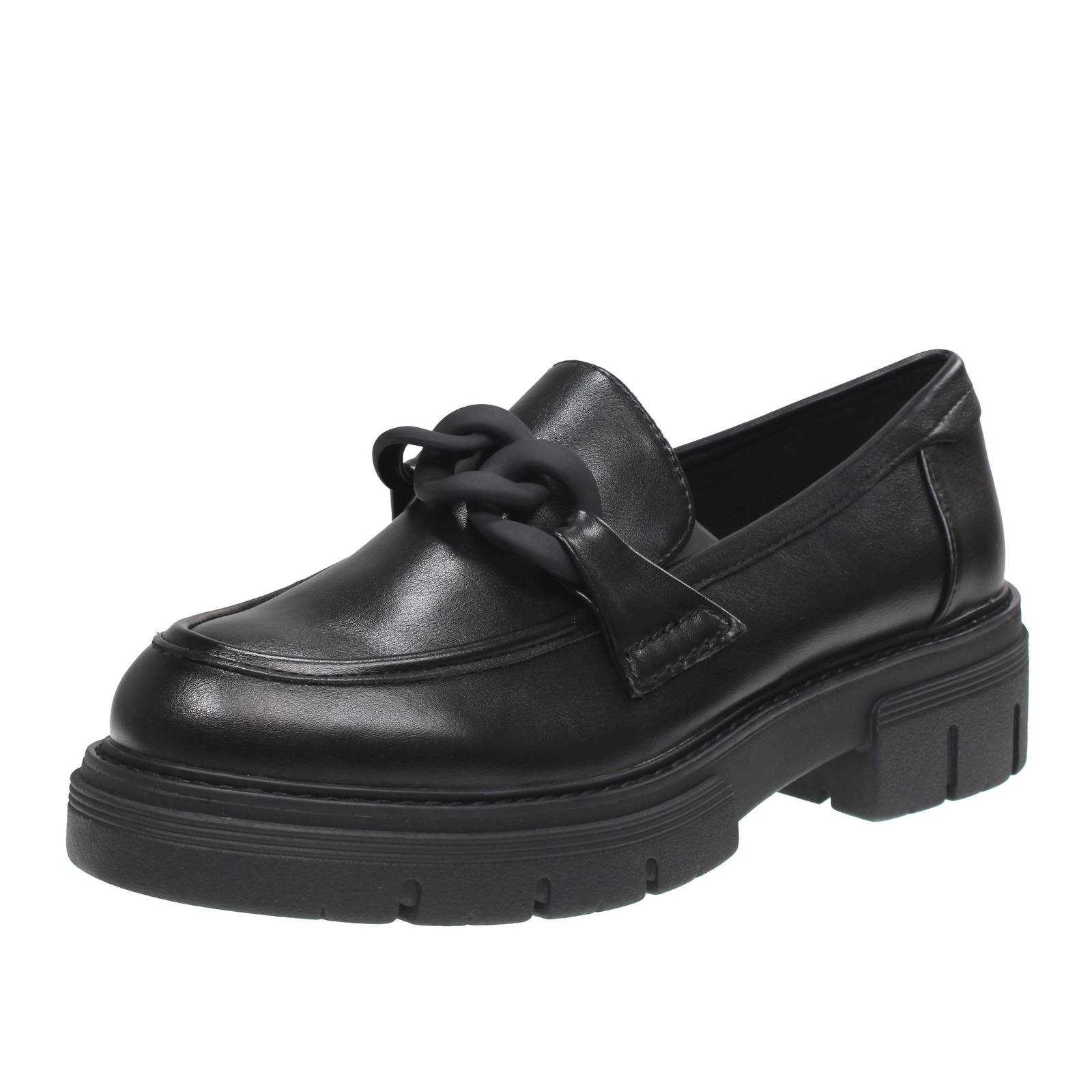 Marco Tozzi Halbschuhe aus schwarzem Synthetik - Damen Schuhe Halbschuhe