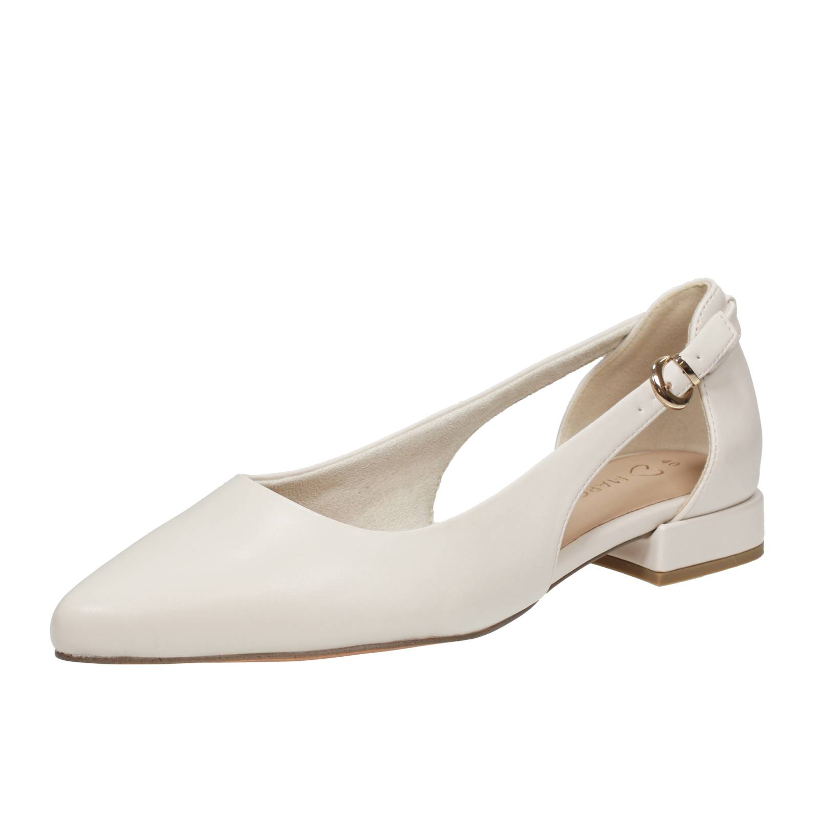 Marco Tozzi Ballerinas mit weißem Absatz - Damen Schuhe Ballerinas