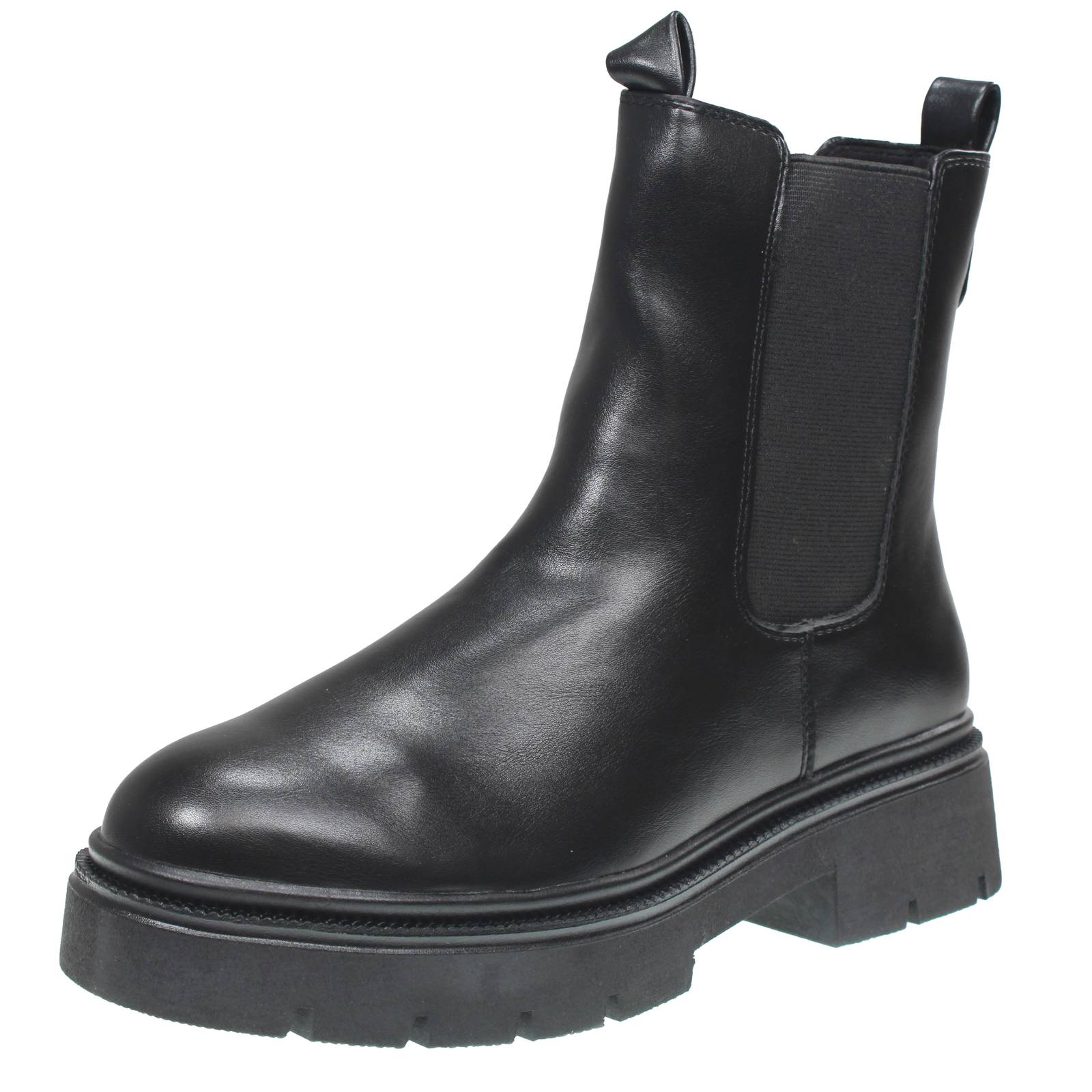Stivaletto con tacco basso Marco Tozzi Vegan da donna nero | Liviana Calzature