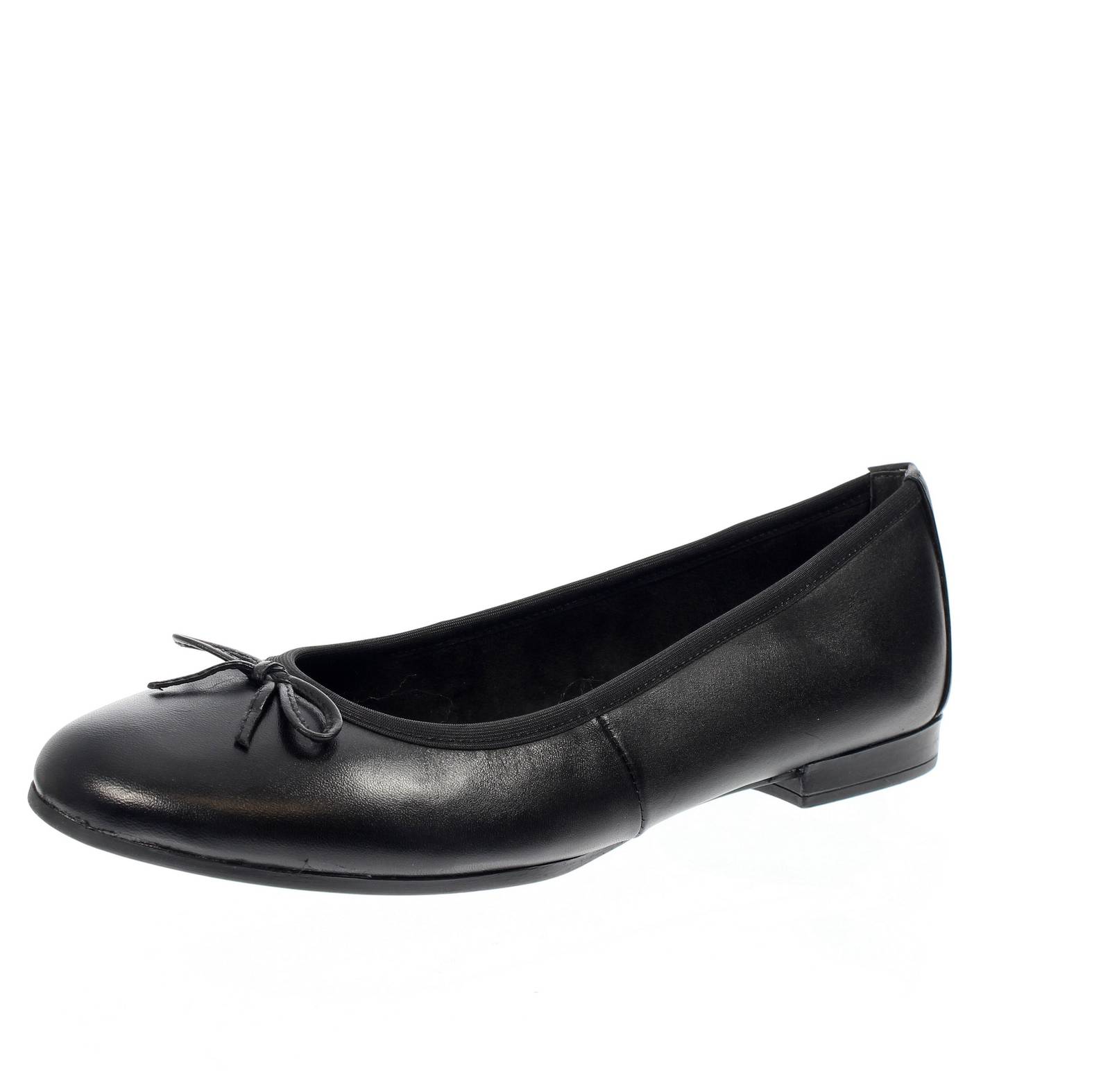 TAMARIS Lederballerinas Damen schwarz