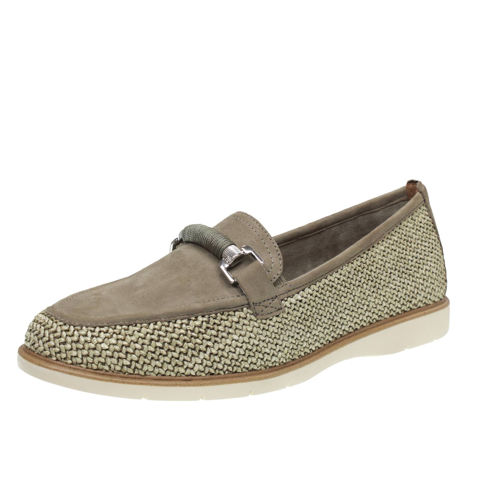 Tamaris Halbschuhe aus Wildleder und grnem Stoff - Damen Schuhe Halbschuhe 17290₽