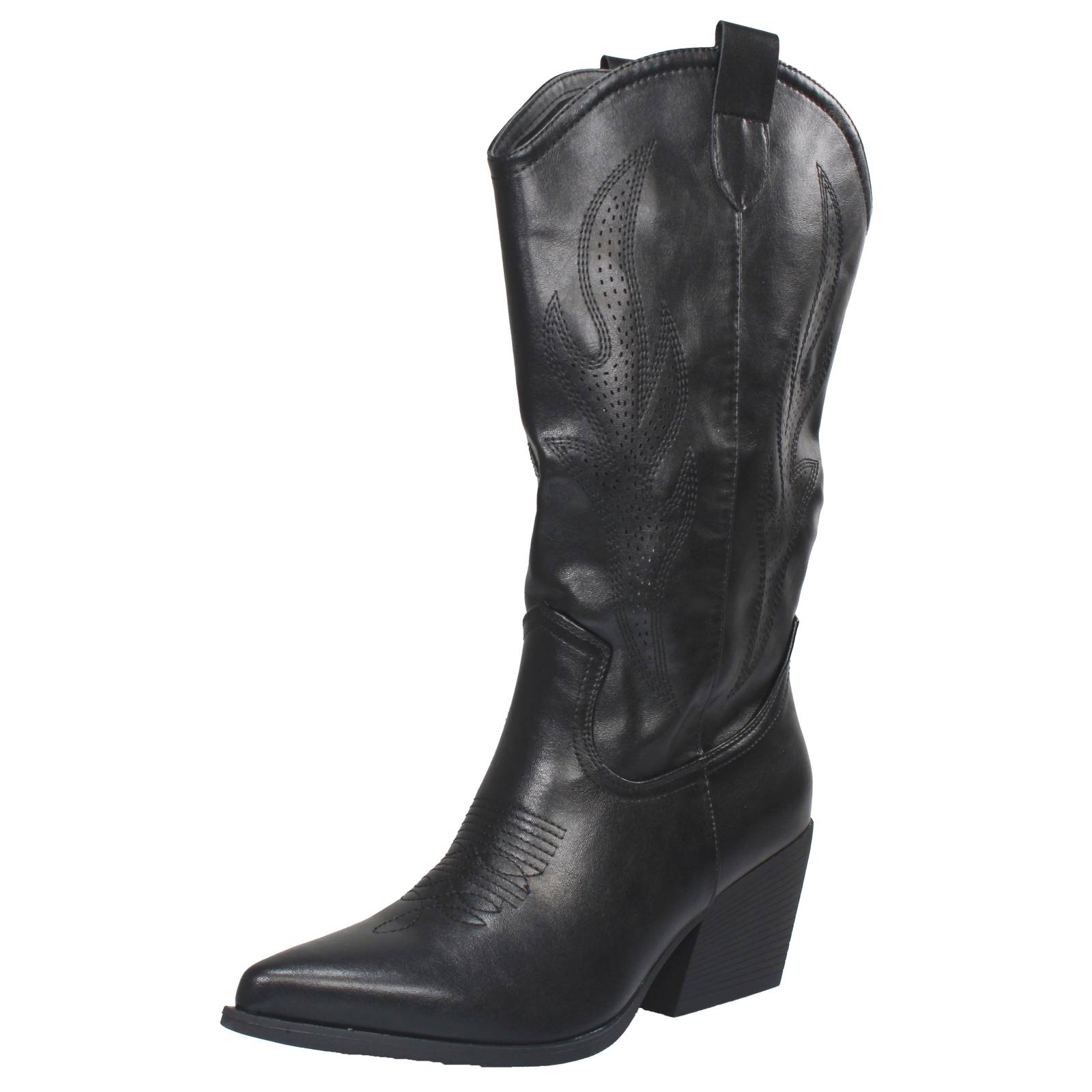 Galia Taxani Stiefel mit schwarzer Spitze - Damen Schuhe texanische Stiefeletten