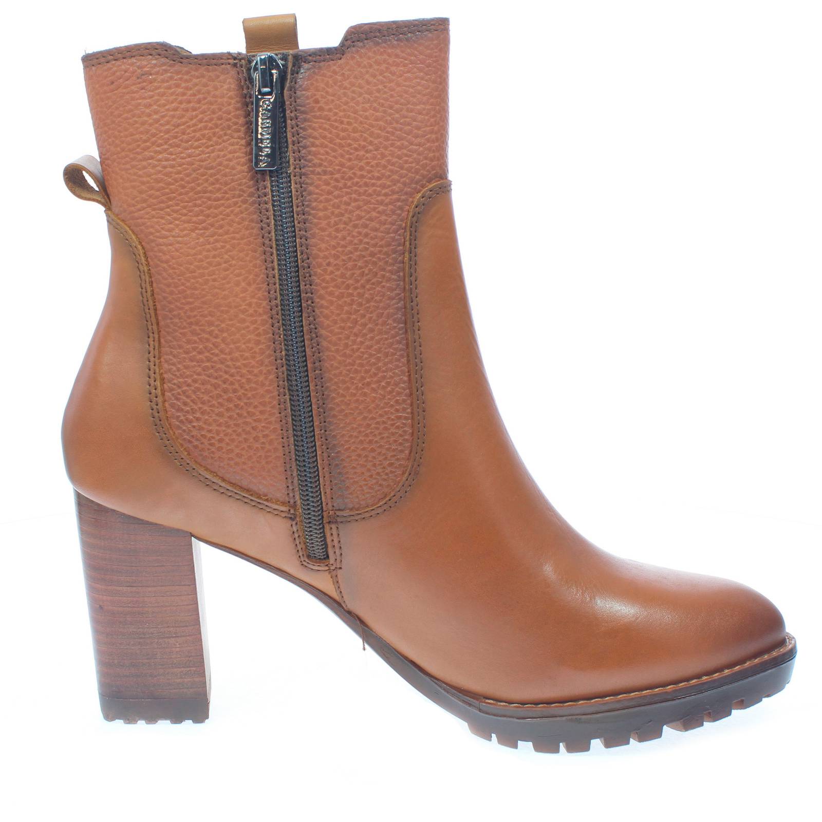 CARMELA Bottines en cuir avec talon et plateforme Femme marron Photo 2