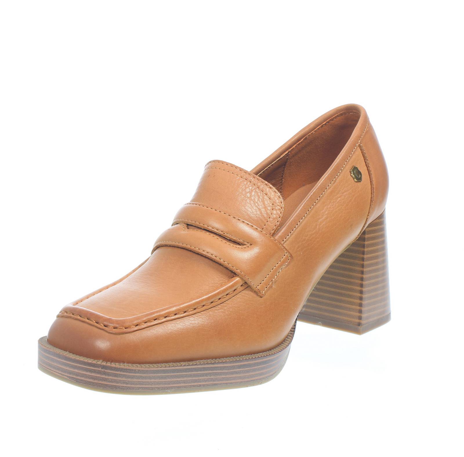 Carmela Leder Pumps mit braunem Absatz - Damen Schuhe Pumps